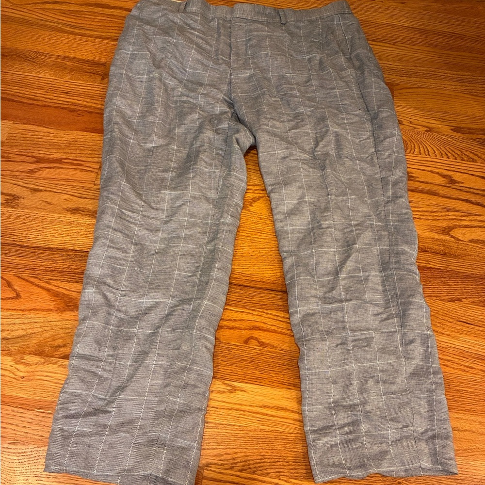 Banana Republic Blue Checkered Trousers